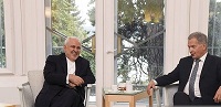  عکس/ دیدار ظریف با رئیس جمهور فنلاند