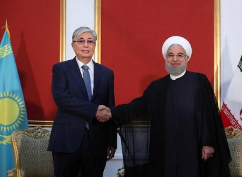 عکس/دیدار روحانی بارییس جمهورقزاقستان