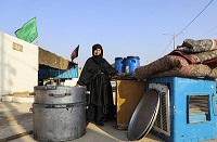  عکس/ آماده سازی موکب‌ها در مرز چذابه