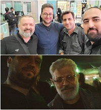 عکس/ سلفی با هنرمندان در مسیر پیاده روی اربعین