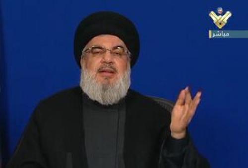  سخنرانی نصرالله در واکنش به استعفای الحریری