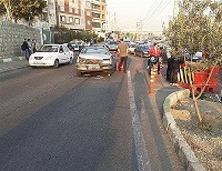عکس/تصادف زنجیره‌ای 8 خودرو با یکدیگر