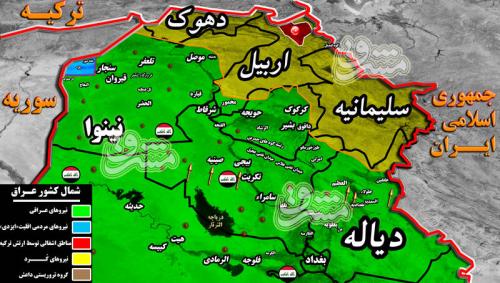 عناصر مخفی داعش در تور نیروهای عراقی/ شکست سناریوی حمله به مناطق راهبردی استان‌های «صلاح الدین و دیاله» + نقشه میدانی و عکس