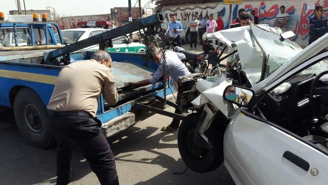 مرگ پنج نفر در تصادف دو خودروی سواری