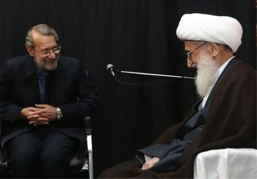 دست‌خط آیت‌الله نوری همدانی و تقدیر از لاریجانی