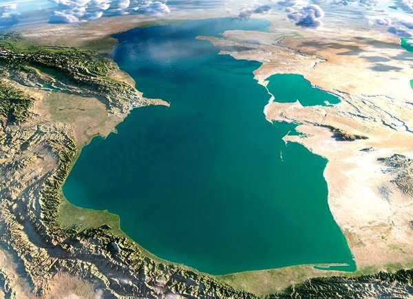 کاهش تراز سطح آب دریای خزز