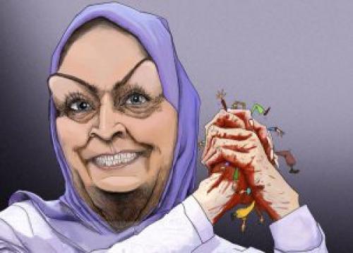شادی کاربران ازخبرمرگ مریم قجر عضدانلو ،مریم رجوی (ملکه ترور)