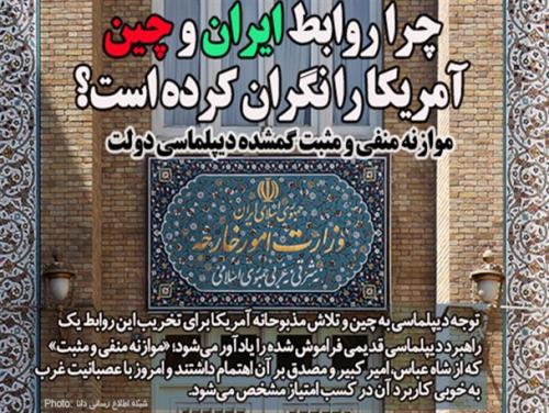 «موازنه منفی و مثبت» گمشده دیپلماسی دولت/ چرا روابط ایران و چین آمریکا را نگران کرده است؟