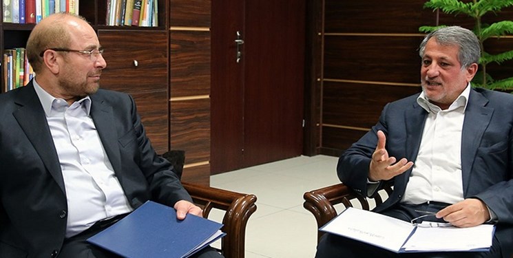 دیدار محسن هاشمی با قالیباف