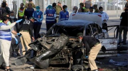 انفجار شدید در کراچی پاکستان 