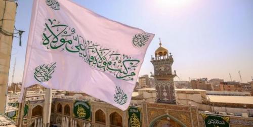 برافراشته شدن پرچم غدیر در حرم علوی+عکس