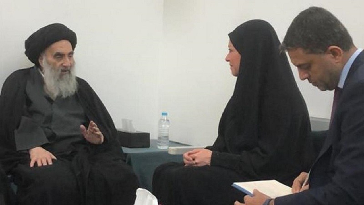 دیدار نماینده سازمان ملل با آیت الله سیستانی