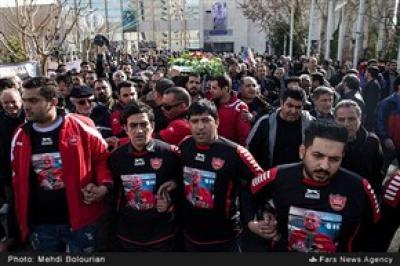 مراسم تشییع پیکر همایون بهزادی پیشکسوت فوتبال