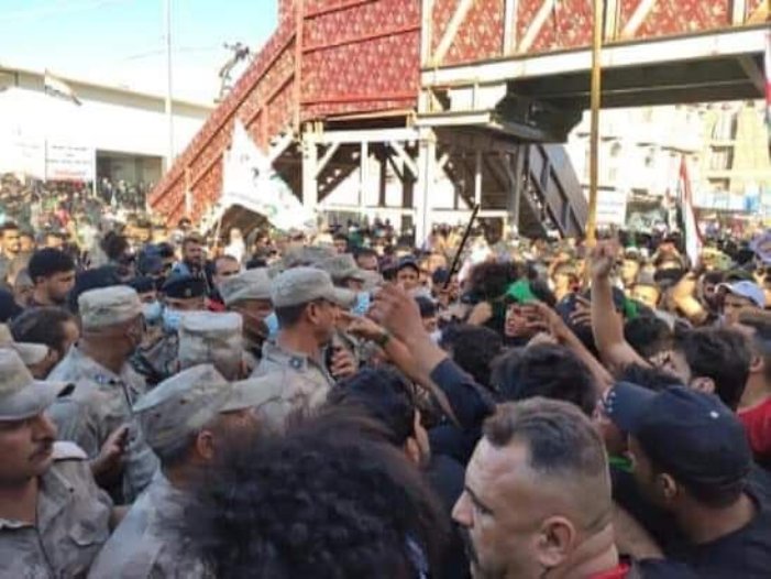 درگیری عراقی‌ها با پلیس 