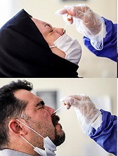 عکس/ لحظه دردناک تست کرونا