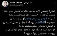 همدستی ملک‌زاده با کرونا برای مرگ ایرانی‌ها