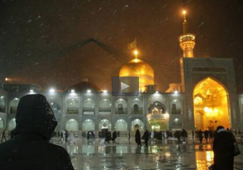  فیلم/ بارش برف پائیزی در حرم امام رضا (ع)