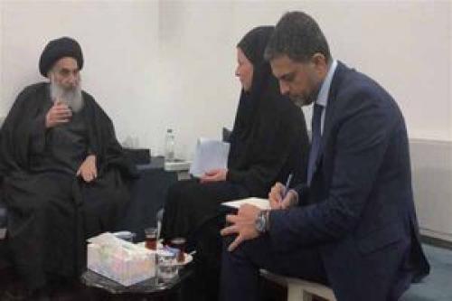 تاکیدتاکید آیت‌الله سیستانی  بر اهمیت برگزاری انتخابات به شکل آزاد و بدون هرگونه فشاری