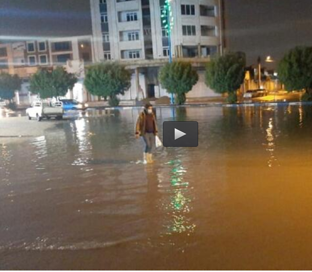  فیلم/ بارش باران و بازگشت آبگرفتگی به بندر امام