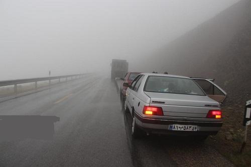 بارش برف و باران در جاده‌های ۹ استان