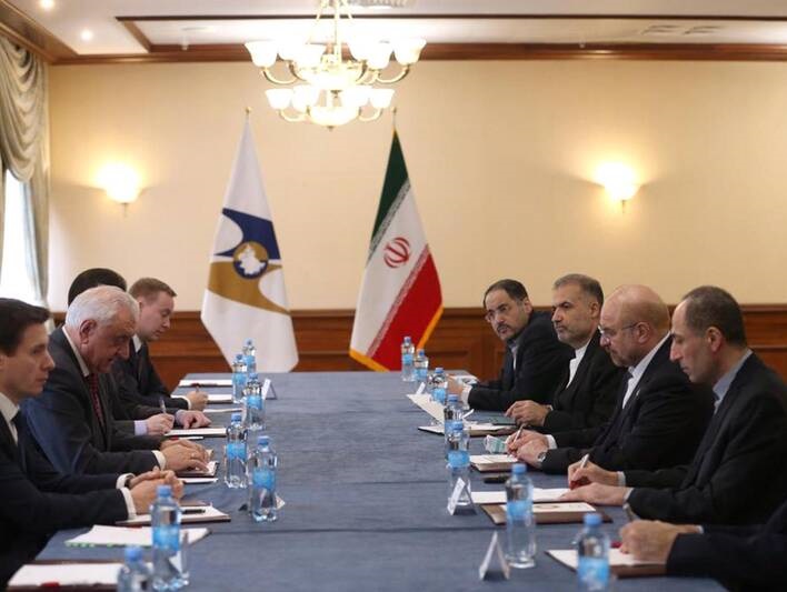  عکس/ نشست قالیباف با دبیر کل اتحادیه اقتصادی اوراسیا