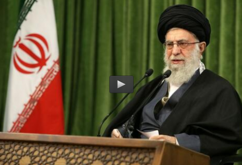  فیلم/ اتمام حجت رهبر انقلاب با طرف‌های غربی 