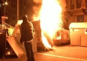  اعتراضات در اسپانیا به خشونت کشیده شد