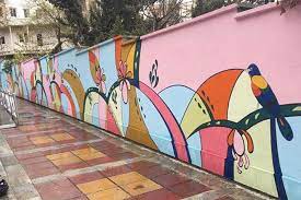  رنگین‌کمانی از رنگ‌ها در یکی از کوچه‌های تهران +عکس
