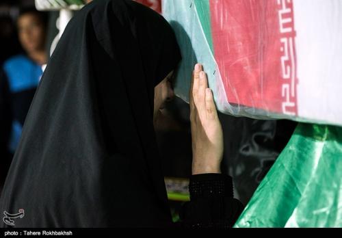 تشییع پیکر مطهر دو شهید گمنام در نوبنیاد تهران 