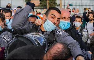  کتک خوردن قانونگذار اسرائیلی از پلیس این رژیم +فیلم