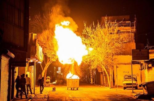 جمع شدن مخازن زباله در روز چهار شنبه سوری
