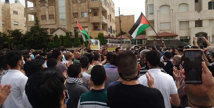  تظاهرات اردنی‌ها در حمایت از فلسطینیان