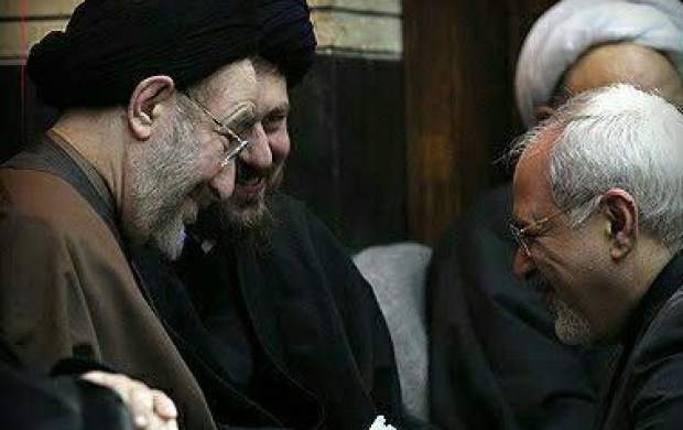جلسه انتخاباتی ظریف با خاتمی و سیدحسن خمینی