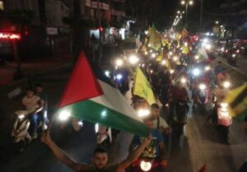  جشن لبنان برای پیروزی مقاومت فلسطین 
