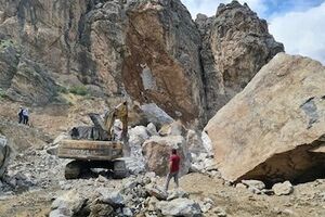 جزئیاتی از ریزش تونل در آزادراه تهران شمال