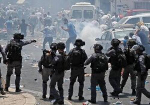 درگیری صهیونیست ها با فلسطینی ها در قدس