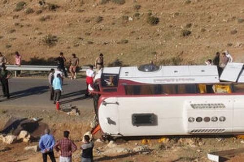 اسامی مصدومان واژگونی اتوبوس خبرنگاران