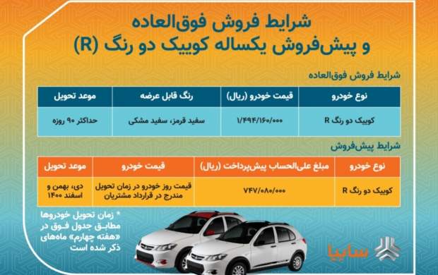 فروش فوق العاده و پیش فروش «کوییک آر