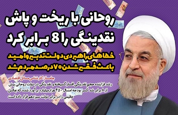 ریخت و پاش دولت قبل باعث ویرانی اقتصاد کشور شد 