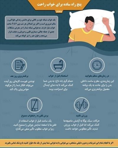 اینفوگرافیک / پنج راه ساده برای خواب راحت