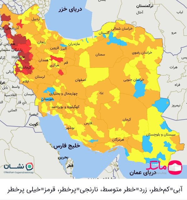  خروج خوزستان از وضعیت قرمز کرونا