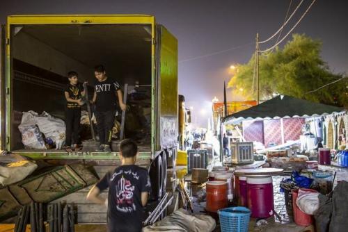  جمع آوری موکب های اربعین در کربلا
