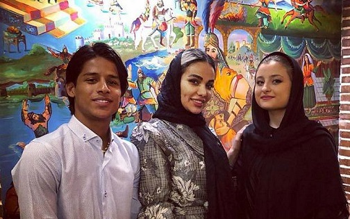  مهدی قائدی و همسرش در کنار نیکا فرقانی + عکس 