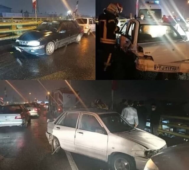  سقوط تلخ از روی پل جانبازان رشت