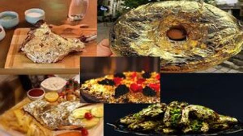 عرضه غذا با روکش طلا مجاز است؟