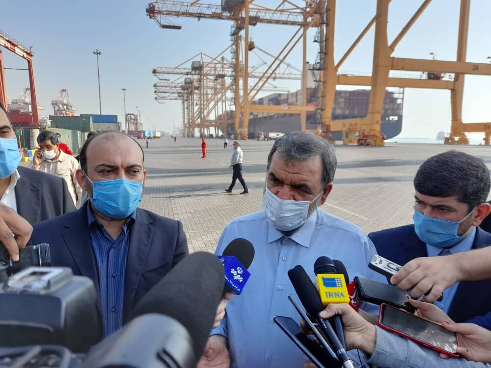  بازدید محسن رضایی از بندر شهید رجایی