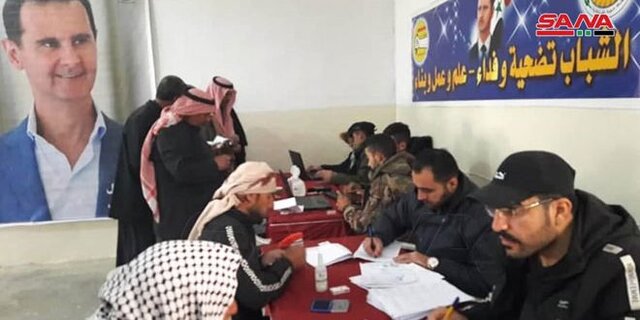  آغاز روند حل‌ و فصل در شهر «البوکمال» سوریه در میان استقبال صدها فرد مسلح