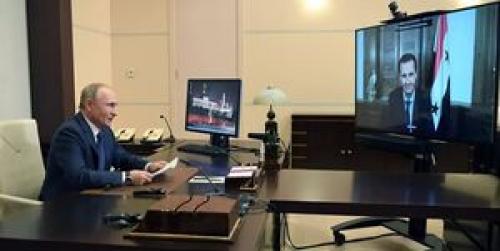 پیام حمایت پوتین به بشار اسد