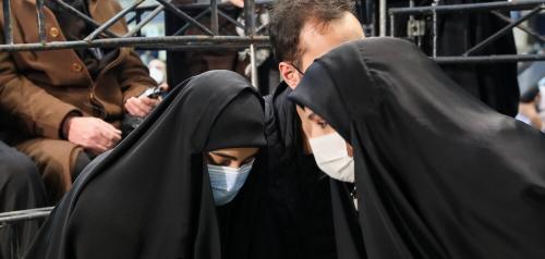 فرزندان حاج قاسم در مراسم مصلی تهران