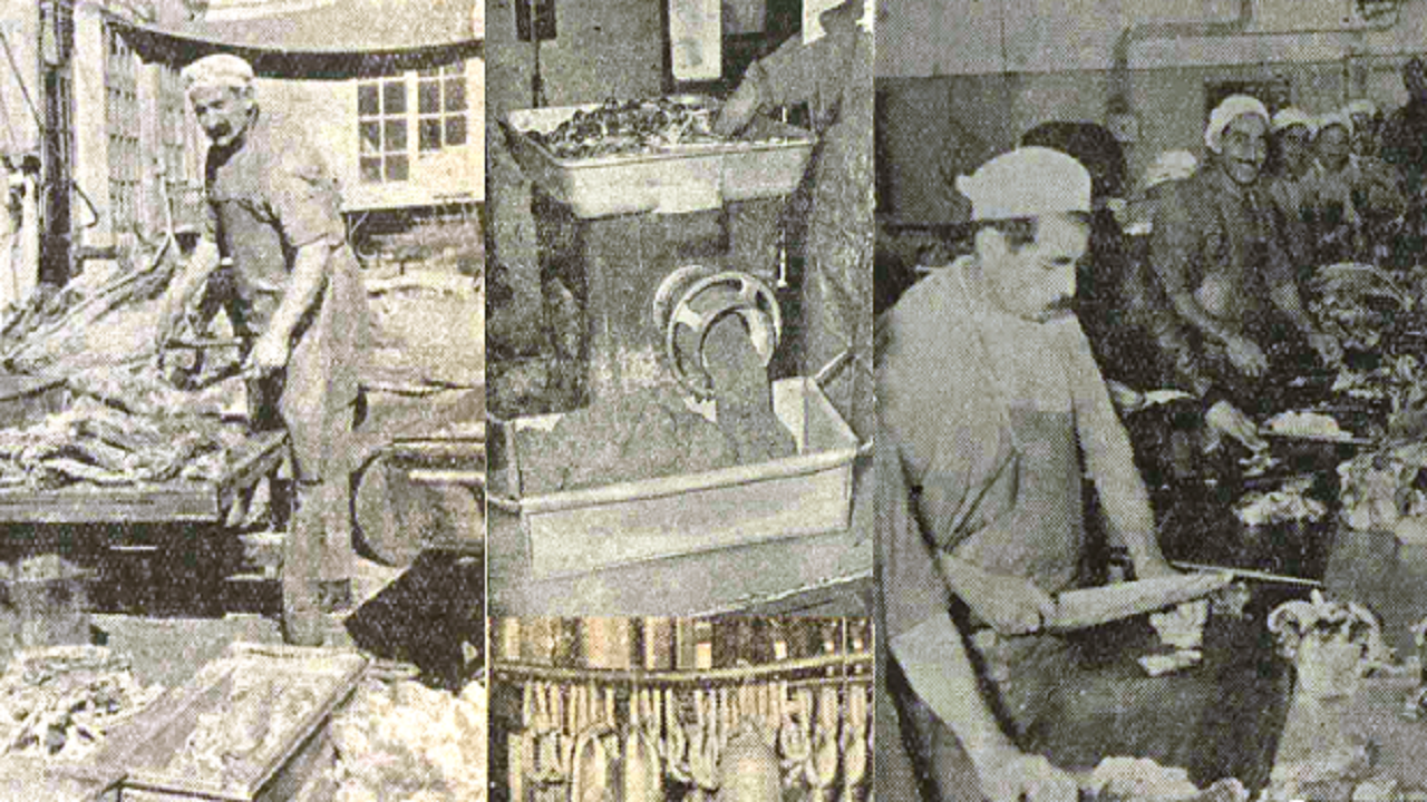 کارخانه کالباس‌سازی در تهران ِ۶۶ سال پیش